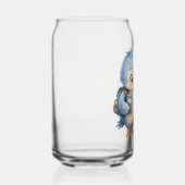 Trinkglas-Set mit blauen Vogelgeschwistern Dosenglas (Rechts)