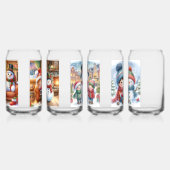 Trinkglas-Set-Weihnachts-Schneemann Dosenglas (Links)
