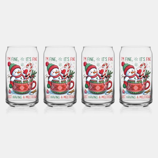 Trinkglas-Set-Weihnachts-Schneemann Dosenglas (Hinten)