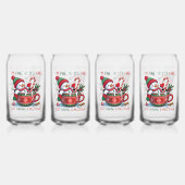 Trinkglas-Set-Weihnachts-Schneemann Dosenglas (Vorderseite)