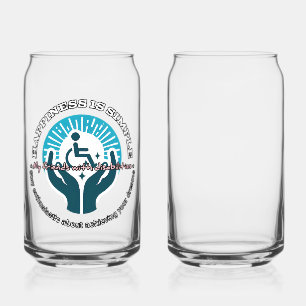 Trinkglas-Stil: Bedrucktes Dosen-Glas, Set: Set vo Dosenglas