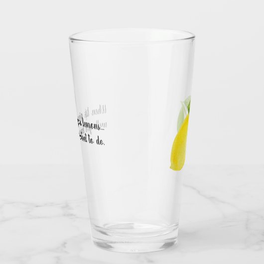 Trinkglas - Zitrone Glas (Rechts)