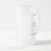 Trinkgläser. Klare Glasbier-Tassen Mattglas Bierglas (VorderseiteRechts)