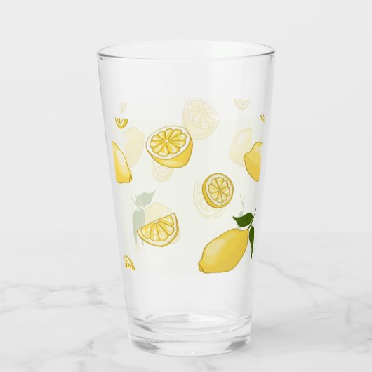 Trinkgläser Lemon Print Glas (Rückseite)