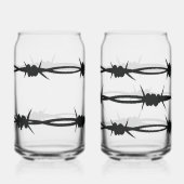 Trinkgläser mit Stacheldraht Design Dosenglas (Vorderseite)