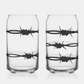 Trinkgläser mit Stacheldraht Design Dosenglas (Rückseite)