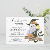 Trinkhexen Halloween-Brautparty Einladung (Stehend Vorderseite)