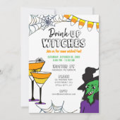 Trinkhexen Halloween Einladung (Vorderseite)