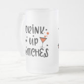 Trinkhexen Halloween Mattglas Bierglas (Vorderseite Links)