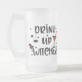 Trinkhexen Halloween Mattglas Bierglas (Links)