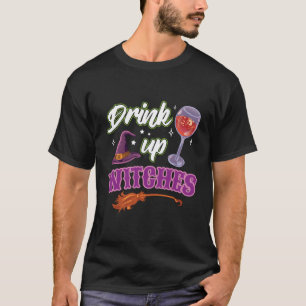 Trinkhexen Halloween Wein trinkt Shir T-Shirt