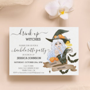 Trinkhexen Junggeselinnen-Abschied Halloween Einladung
