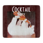 TRINKING POLAR BIER FLASK Cocktail Party Schneidebrett (Vorderseite)
