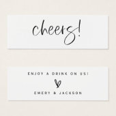 Trinkkarte für die Hochzeitsempfehlung (Vorne & Hinten)