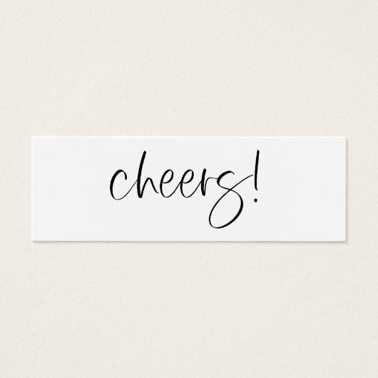 Trinkkarte für die Hochzeitsempfehlung (Vorderseite)