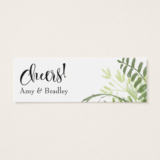 Trinkkarten | Abstrakte Grünpflanzen, Foliage Bouq (Rückseite)