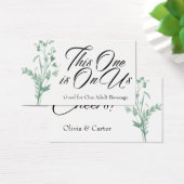 Trinkkarten, Botanisches Spray mit grüner Wasserfa (Schreibtisch)