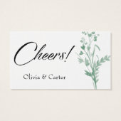 Trinkkarten, Botanisches Spray mit grüner Wasserfa (Rückseite)