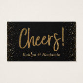 Trinkkarten, Gold Glitzer Script & Confetti (Rückseite)