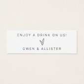 Trinkkarten Hochzeitsempfang Bar Token Card G400 (Rückseite)