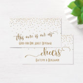 Trinkkarten, Imitate Gold Glitzer Confetti auf Wei (Schreibtisch)