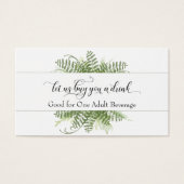 Trinkkarten | Loose Greenery Foliage Bouquet (Vorderseite)