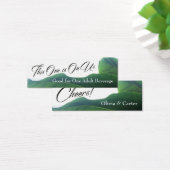 Trinkkarten mit tropischen grünen Bananen-Blätter (Schreibtisch)