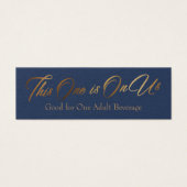 Trinkkarten, schlankes, elegantes Gold-Script auf (Vorderseite)