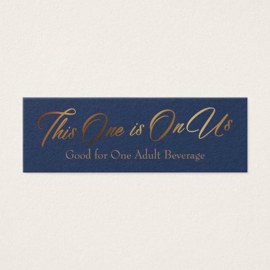 Trinkkarten, schlankes, elegantes Gold-Script auf  (Vorderseite)