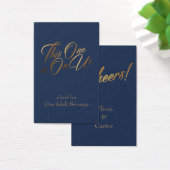 Trinkkarten, schlankes, elegantes Gold-Script auf (Schreibtisch)