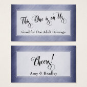 Trinkkarten | Script & Rustic Diagonal Lila (Vorne & Hinten)