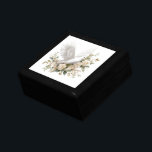 Trinkkistenhalde Erinnerungskiste<br><div class="desc">Trinket Box wird im schwarzen Holz mit einem Taubenkunstdruck gezeigt. Passen Sie dieses Objekt an oder kaufen Sie,  wie es ist. Lizenziertes Bild</div>