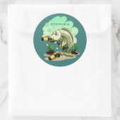 Trinkkleben von individuelle Name Runder Aufkleber (Tasche)