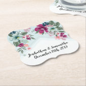 Trinkküsten Tropische Blume auf Blue Ombre Untersetzer (angewinkelt)