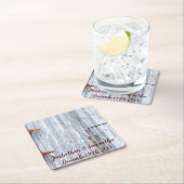 Trinkküsten Weißwaschholz Holzstall Tür Land R Rechteckiger Pappuntersetzer (Vor Ort)