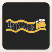 Trinkmatte für Bierliebhaber Rechteckiger Pappuntersetzer (Vorderseite)