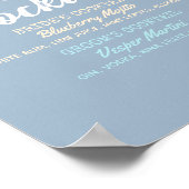 Trinkmenü für Hochzeiten Sukkulent Poster (Ecke)