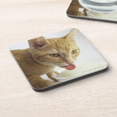 Trinkmilch der Katze Untersetzer (Linke Seite)
