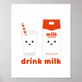 Trinkmilch - Kawaii Design Poster