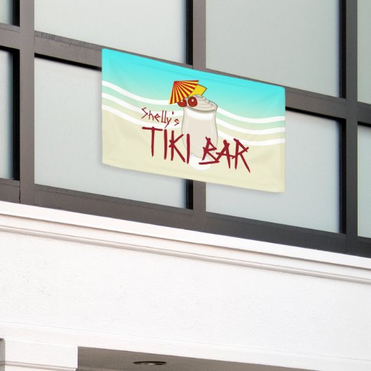 Trinkname Tiki Bar Banner (Äußeres Gebäude)