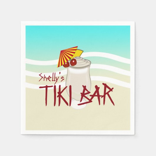 Trinkname Tiki Bar Serviette (Vorderseite)