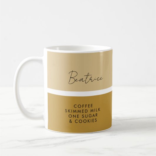 Trinkpräferenz Moderner Name Klassik Kaffeetasse (Links)