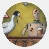 Trinkprüfpuppe Runder Aufkleber (Vorderseite)