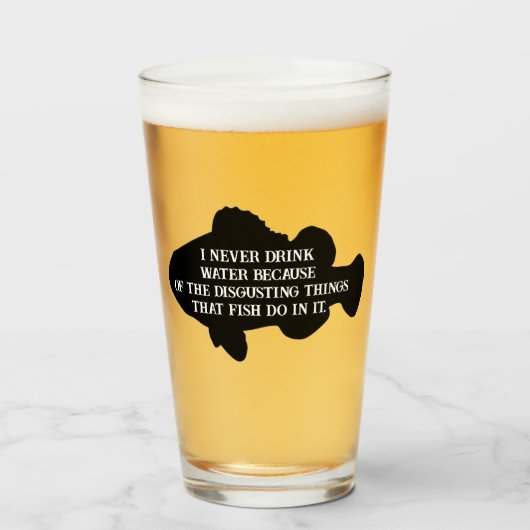 Trinkquotes Glasbier-Tasse Glas (Vorne (Gefüllt))