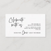 Trinkschein, Erwachsenengetränk, Feiern Sie mit un Begleitkarte (Vorderseite)