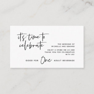 Trinkschein, Erwachsenengetränk, glücklicherweise  Begleitkarte