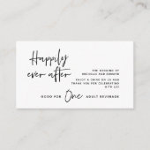 Trinkschein, Erwachsenengetränk, glücklicherweise Begleitkarte (Vorderseite)