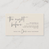 Trinkschein, Erwachsenengetränk, Hochzeitsfeier, B Begleitkarte (Vorderseite)