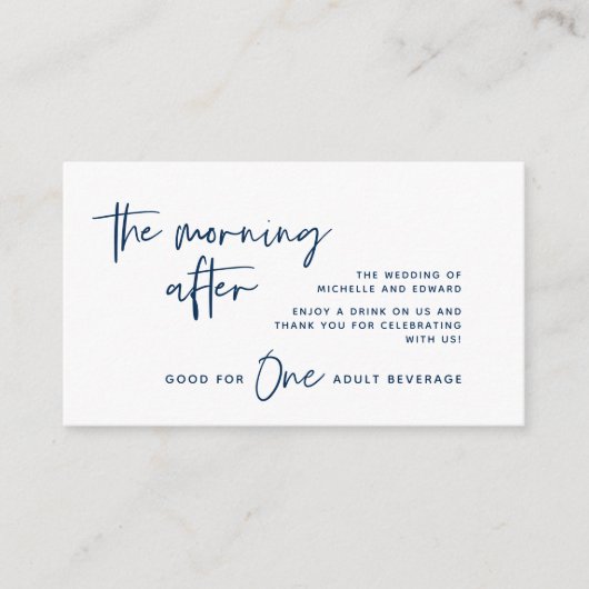 Trinkschein, Erwachsenengetränk, Nachmittag Begleitkarte (Vorderseite)