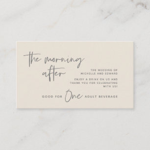 Trinkschein, Erwachsenengetränk, Nachmittag Begleitkarte